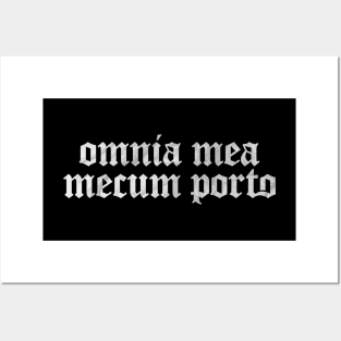 Omnia Mea Mecum Porto - All That is Mine I Carry With Me Posters and Art